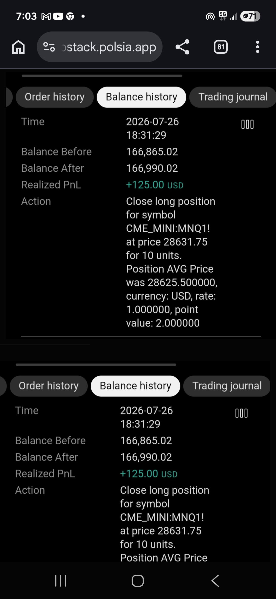 Trading proof